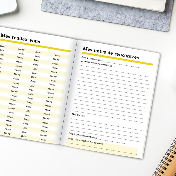 Mon Carnet de Suivi - Notes de rencontres et outils pour garder le cap dans ma thérapie